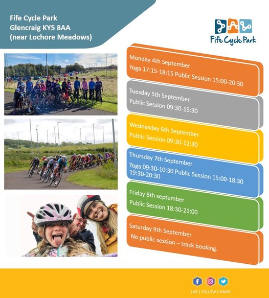 Events at Fife Cycle Park in September
