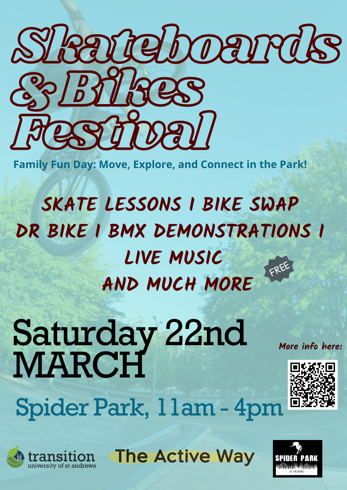 Skateboards and Bikes Festival in St Andrews on 22nd March