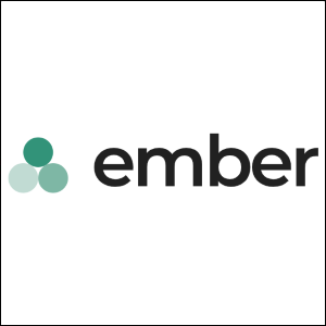 3 dots in a triangle formation, the name ember is beside them.